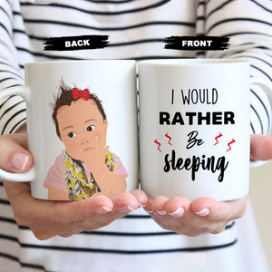 Personalized I'd Rather Be Sleeping Coffee Mugs