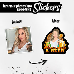 Personalized Stickers for Beer Mom 
