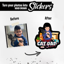Load image into Gallery viewer, Personalized Stickers for Best Dad Cat Stickers
