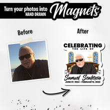 Load image into Gallery viewer, Personalized Magnets for Celebrating the Life of Name
