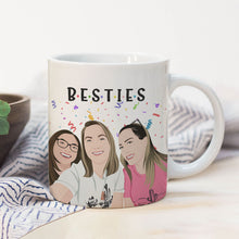 Load image into Gallery viewer, Personalized Stickers for Custom Besties Mug
