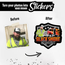 Load image into Gallery viewer, Personalized Stickers for Custom Black Smoke Matters Truck 
