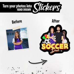 Personalized Stickers for Custom Soccer Dad 