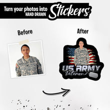 Load image into Gallery viewer, Personalized Stickers for Custom Us Army Veteran
