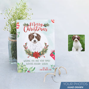 Personalized Stickers for Dog Christmas Card