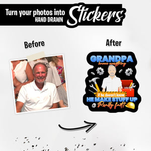 Personalized Stickers for Funny Grandpa