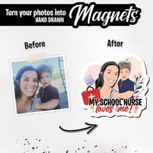 Load image into Gallery viewer, Personalized Magnets for My School Nurse Loves Me
