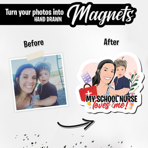 Personalized Magnets for My School Nurse Loves Me