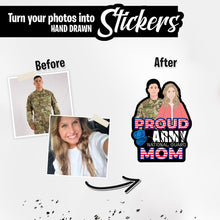 Load image into Gallery viewer, Personalized Stickers for National Guard Proud Mom
