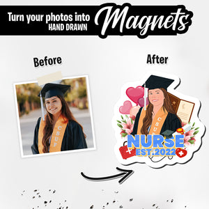 Personalized Magnets for Nursing Graduation Year