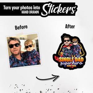 Personalized Stickers for Single Dad