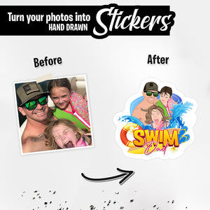 Personalized Stickers for Swim Dad