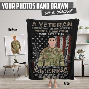 Personalized Stickers for Veteran Blanket