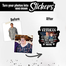 Load image into Gallery viewer, Personalized Stickers for Veteran Mom 
