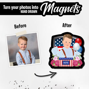 Personalized Magnets for Vote for Me Portrait