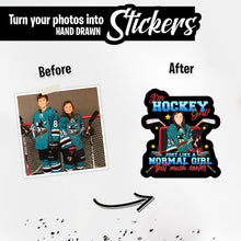 Load image into Gallery viewer, Personalized Stickers for daughter hockey
