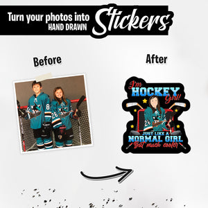 Personalized Stickers for daughter hockey
