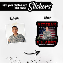 Load image into Gallery viewer, Personalized Stickers for Us Army  Veteran
