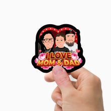 Load image into Gallery viewer, Personalized Mom and Dad Stickers Personalized
