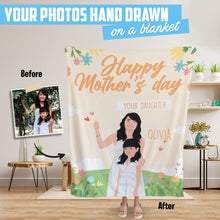 Load image into Gallery viewer, Personalized Mother&#39;s Day gift personalized throw blanket
