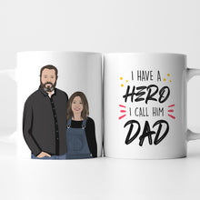 Load image into Gallery viewer, Personalized My Dad Is My Hero Mug
