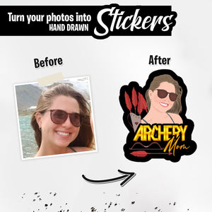 Personalized Stickers for Archery Mom
