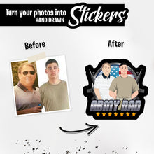 Load image into Gallery viewer, Personalized Stickers for Army Dad
