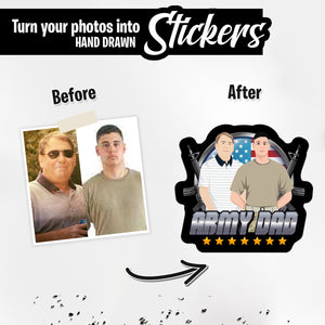 Personalized Stickers for Army Dad