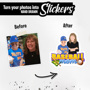 Personalized Stickers for Baseball Mom & Player