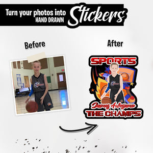 Personalized Stickers for Basketball School Sports