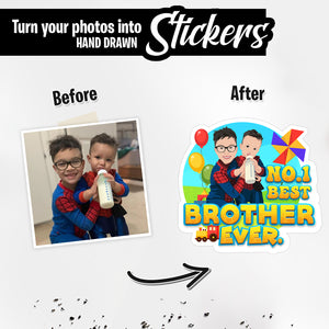 Personalized Stickers for Best Brother Ever