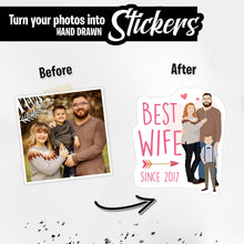 Load image into Gallery viewer, Personalized Stickers for Best Wife Year
