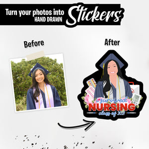 Personalized Stickers for I Survived Nursing Class of Year
