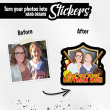 Load image into Gallery viewer, Personalized Stickers for Loud and Proud Softball Mom
