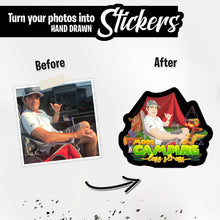 Load image into Gallery viewer, Personalized Stickers for More Camping Less Stress
