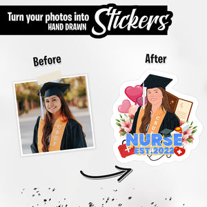 Personalized Stickers for Nursing Graduation Year