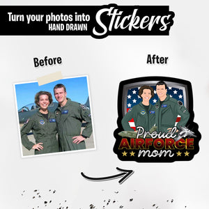 Personalized Stickers for Proud Air Force Mom