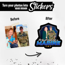 Load image into Gallery viewer, Personalized Stickers for Proud Mom of A Marine
