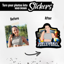 Load image into Gallery viewer, Personalized Stickers for School Volleyball
