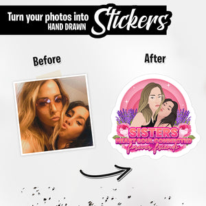Personalized Stickers for Sister Heart Soul Connects Friends Forever