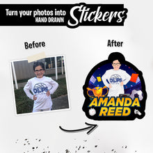 Load image into Gallery viewer, Personalized Stickers for Soccer Name &amp; Picture
