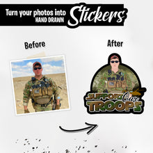 Load image into Gallery viewer, Personalized Stickers for Support Our Military Troops
