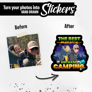 Personalized Stickers for The Best Memories Are Made Camping