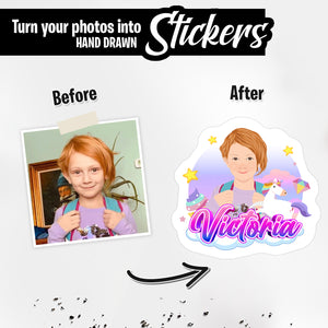 Personalized Stickers for Unicorn Name