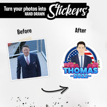 Load image into Gallery viewer, Personalized Stickers for Voting Name and Year
