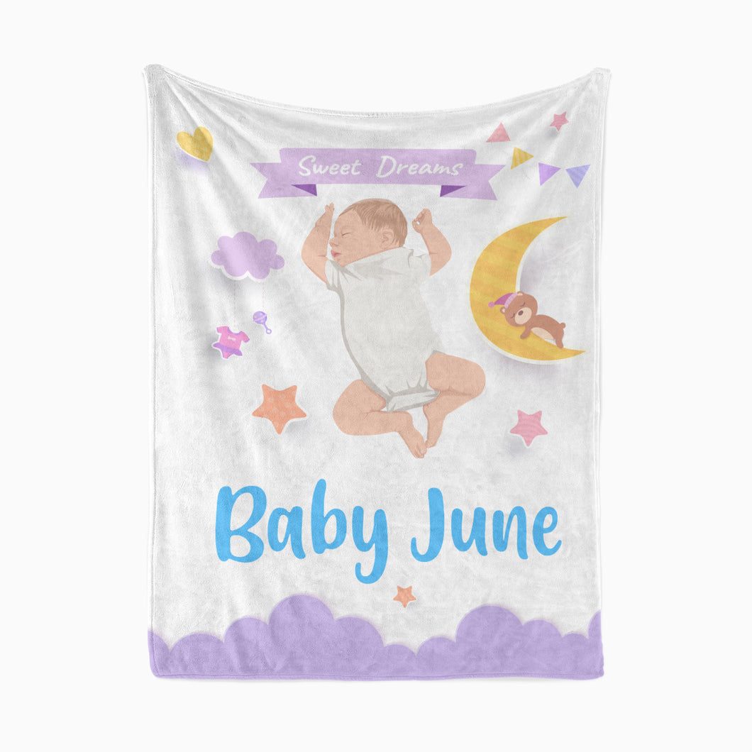 Personalized Sweet Dreams Baby Blanket