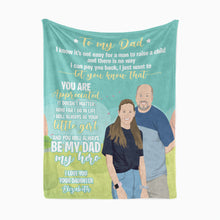 Load image into Gallery viewer, Personalized To My Dad fleece blanket from daughter

