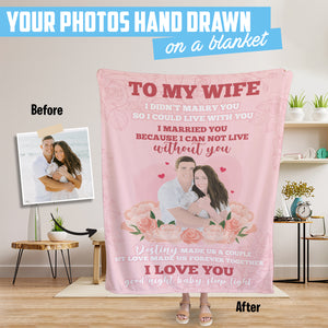 Personalized To My Wife Blanket Custom Photo Blanket