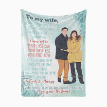 Load image into Gallery viewer, Personalized To My Wife blanket from husband
