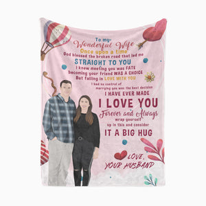 Personalized To My Wife message throw blanket